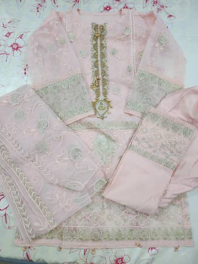 New 3pc Fancy Dress | New Unused Organza Dress | Party Wear Dress