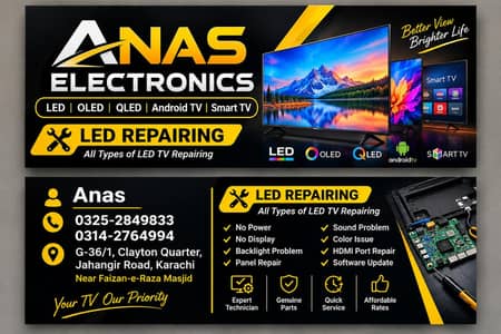 lcd led oled qled smart TV android TV repairing service centre