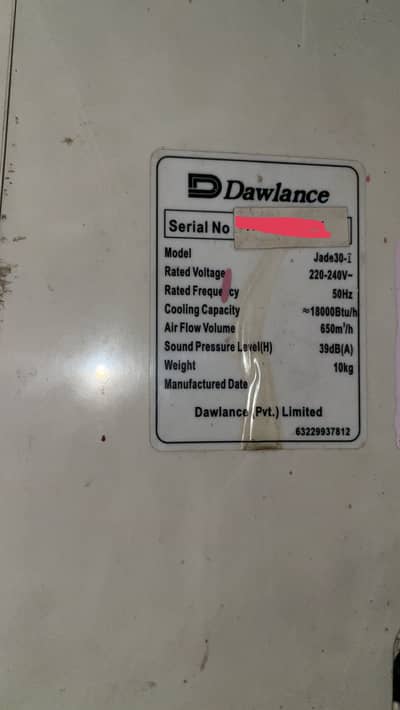 Dawlance split AC 1.5 ton