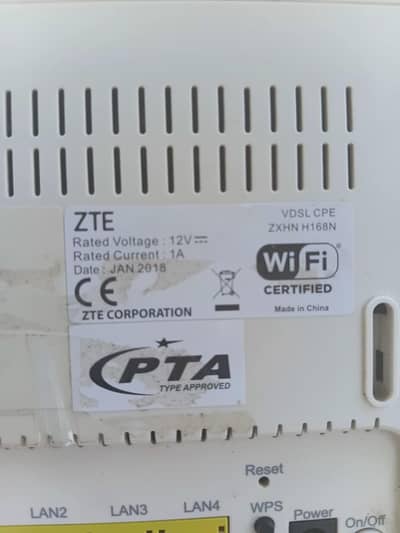 ptcl router ZTE new condition