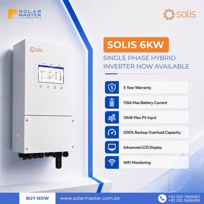 SOLIS 6kW Hybrid Inverter Available