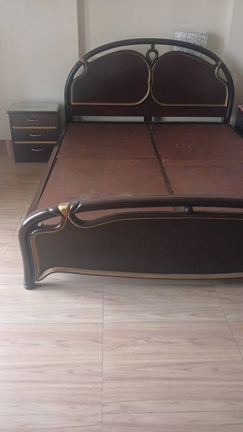 solid wood bed set 1