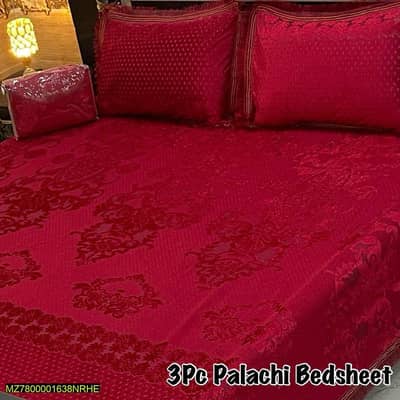 palachi embossed double bed 3 pc bedsheet