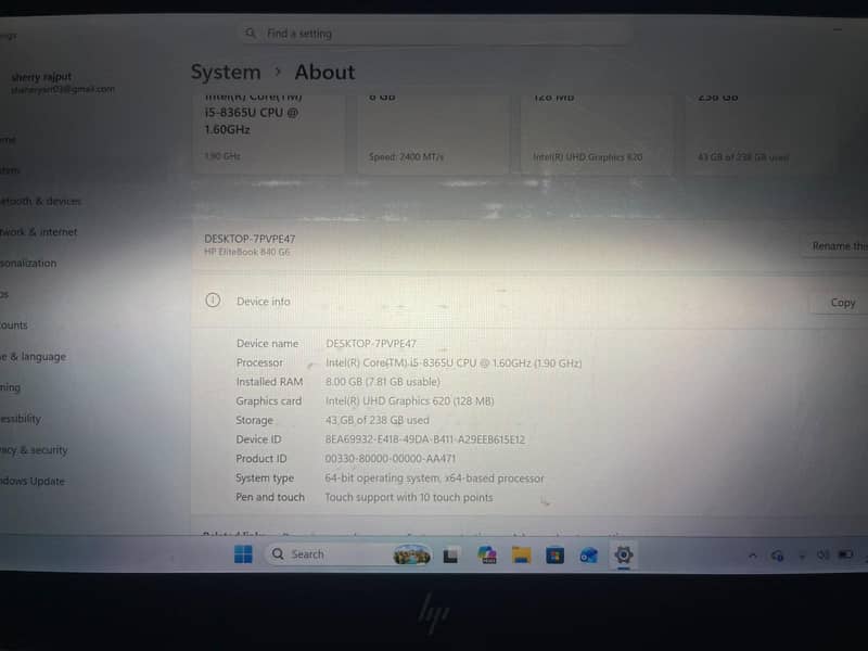 HP laptop 6