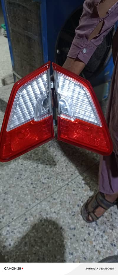toyota primeo Back tail lights and swift side mirror