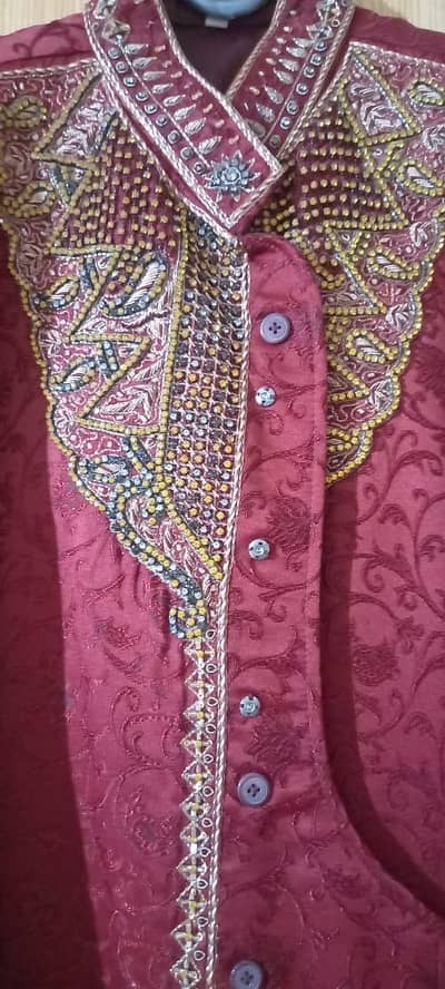 Red sherwani