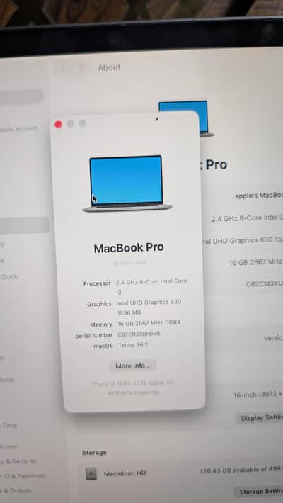 MacBook Pro 2019 16” Core i9 | 16GB/512GB | Excellent