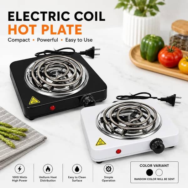 T   Electric Hot Plate Stove – Portable Single Burner Electric Cooker with Fast Heating Coil, Energy Efficient Electric Chulha for Home Kitchen, Hostel, Office, Travel & Everyday Cooking
