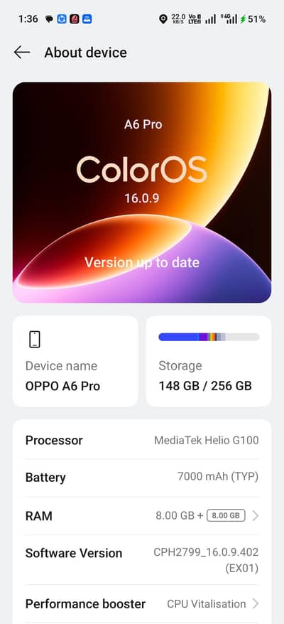 OPPO A6 pro 8/256