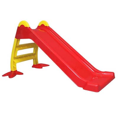 Kids Red & Yellow Plastic Slide with Ladder