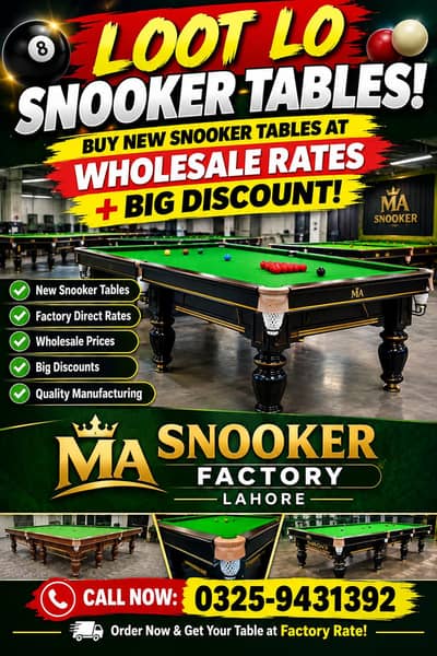 Snooker tables By MA snooker Factory