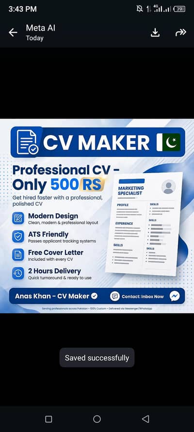Professional CV + Resume Banwane Ki Service | 24 Hours Delivery