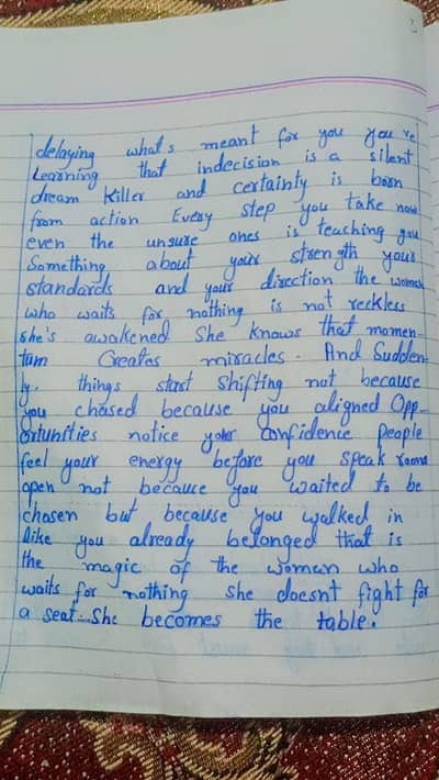 Handwriting Notes And content Writing Available