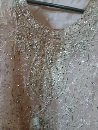 Powder PINK Bridal Maxi with loaded Duptta and trouser
