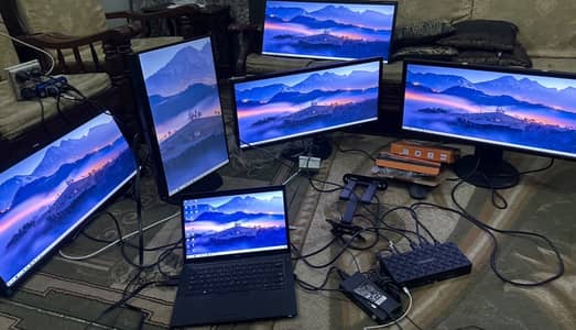 Professional 5-Screen Workstation Setup | 4× NEC 29" Ultrawide