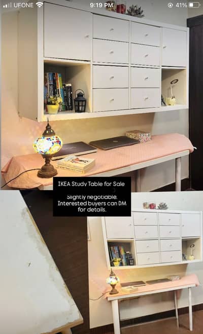 ikea study table well mainteined table