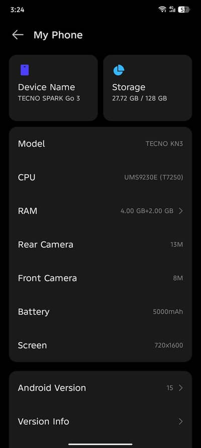 TECNO SPARK Go 3