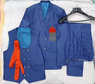 Royal Blue Three-Piece Suit for men
