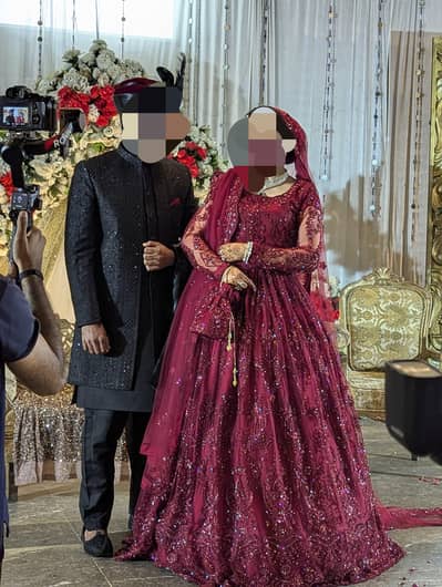 Bridal dress with potli and with free Cancan