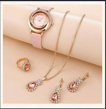1 PCS Five Piece Luxury Women's Square Dial Simple Watch Elegant Strap Casual Watch Suitable for Personal Use or Gift Birthday Parties R3806