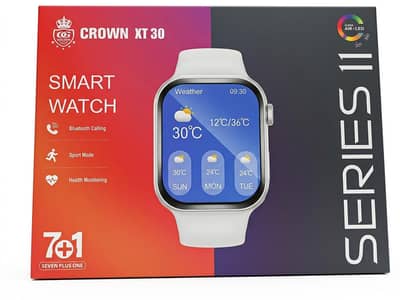 Crown XT30 Series 11 Smart Watch (7+1 Straps) - Bluetooth Calling