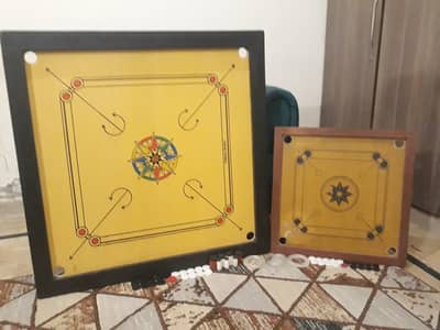 LUXURIOUS CART™ - Large Carrom Board + Medium Carrom Board