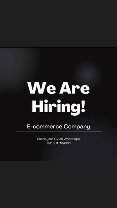 E-commerce Staff Required – Freshers Welcome | Multan