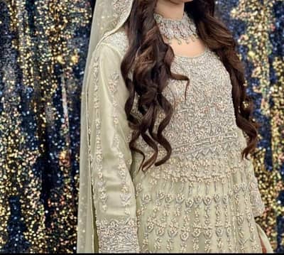 Bridal Maxi walima dress pistta green new look