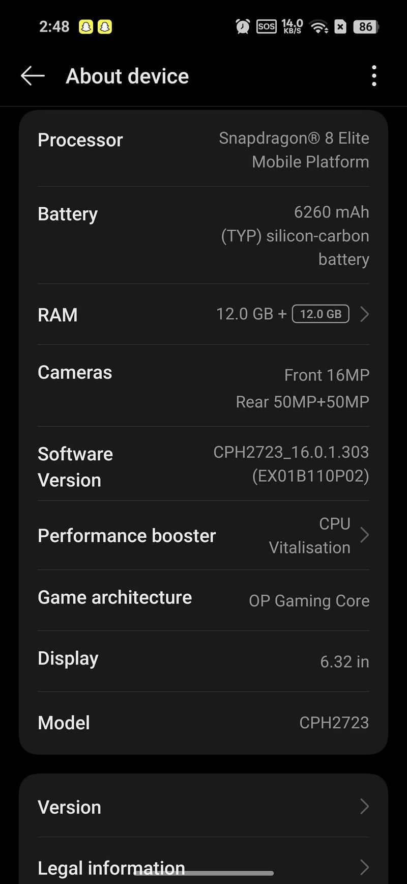 One Plus 13R 6