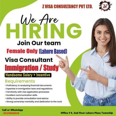Need Female Experinced Staff Sale & Marketing Relevant Filed.