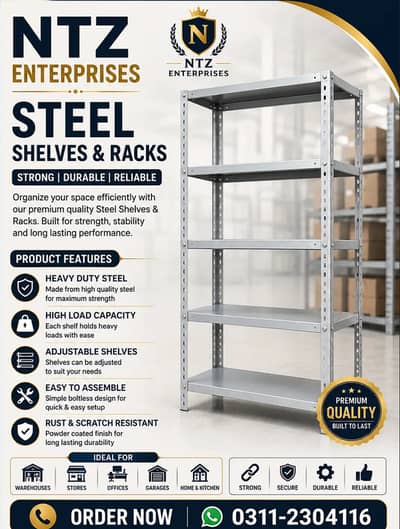Steel Rack, Adjustable rack, heavy duty rack, shelve , Office racks