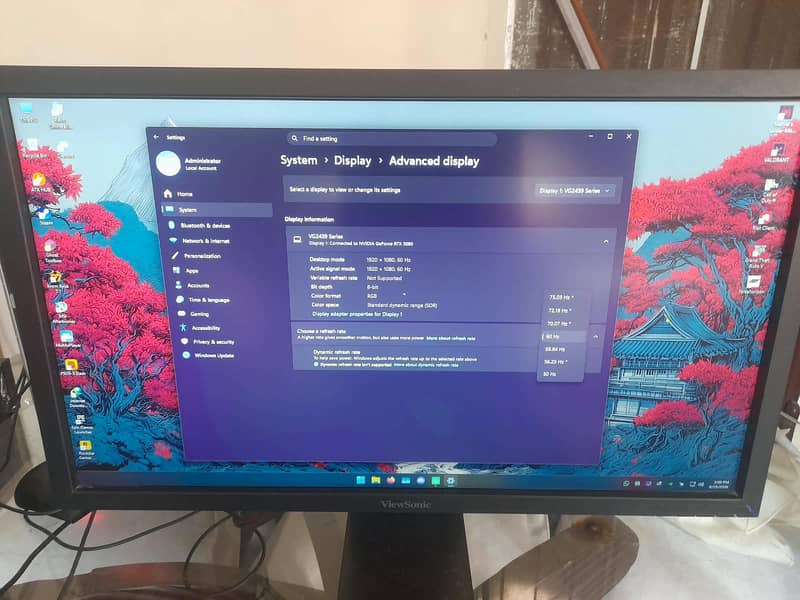 24Inch LCD Ips Viewsonic 1080p 6