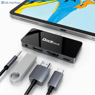 Dockteck USB C Hub Adapter 4-in-1 iPad Adapter