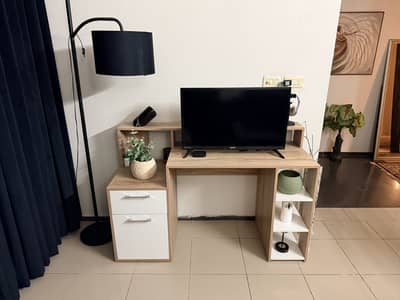 Home Office Table in Oakwood