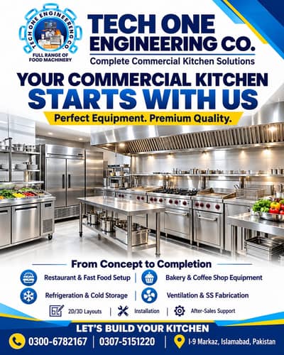 Commercial Kitchen Equipment & Restaurant Setup | Bakery, Café & Fast