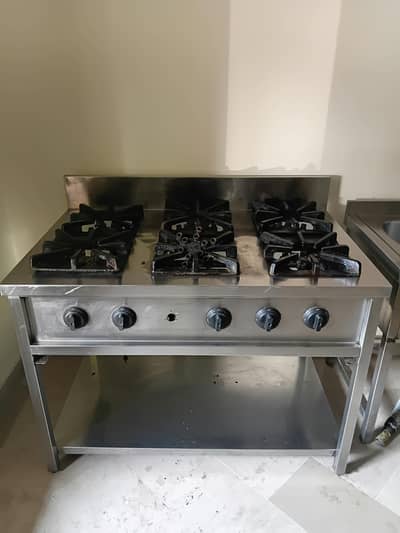 6 Burner Commercial Restaurant Gas Stove | Heavy Duty