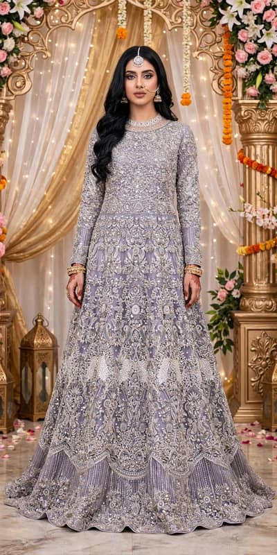 handmade work walima maxi