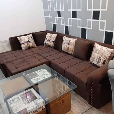 l shape sofa set in master Molty foam / sofa set / 6 seater sofa