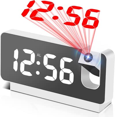 Digital Alarm Clock With Projection,Temperature. Dual Alarm with Snooze