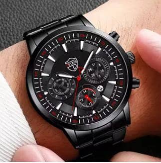 Fashion Men's Watches Business Stainless Steel Quartz Wrist Watch Male Casual Date Luminous Clock R3281