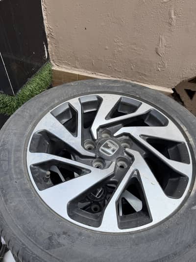 Civic x rims tyres 16”  225/55/16 yokohama DB