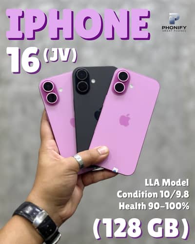 iPhone 16 LLA Model 128GB Jv Sim  Lock
