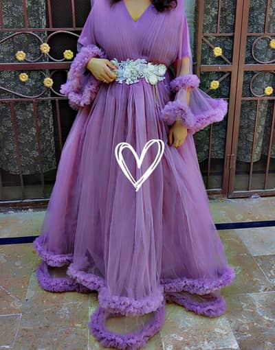 Purple fairy frock maxi Medium 3 piece with belt, once worn 10/10