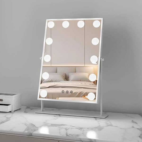 T  10 Bulb LED Vanity Mirror Lights – USB Powered Hollywood Style Makeup Mirror Light Strip with 3 Color Modes & Adjustable Brightness | Dressing Table Lighting Kit for Makeup, Beauty Salon, Vanity Mirror & Room Decoration