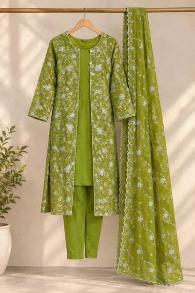 EMAYAR - Luxury Mehndi Green | Signature Gown