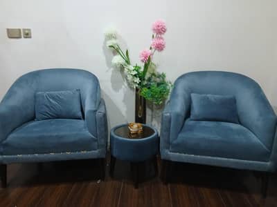 Velvet sofa chairs