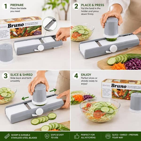 T  Multifunction Vegetable Cutter & Slicer – Manual Food Chopper, Onion Cutter, Fruit & Vegetable Dicer for Kitchen | Salad Maker, Vegetable Slicer, Grater & Food Cutting Tool for Fast Chopping, Slicing & Meal Preparation