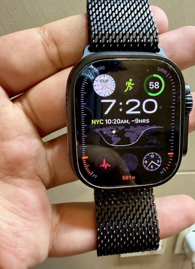 APPLE WATCH ULTRA 3 MILANESE LOOP TITANIUM BLACK 100% BATTERY HEALTH