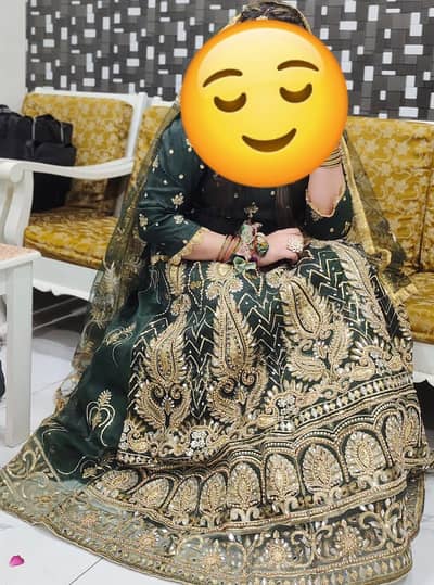 mehndi bridal lehnga for sale only 1 time wear just ³ hours
