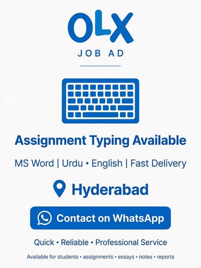 MS Word Typing Work - Assignment & Urdu English Typing